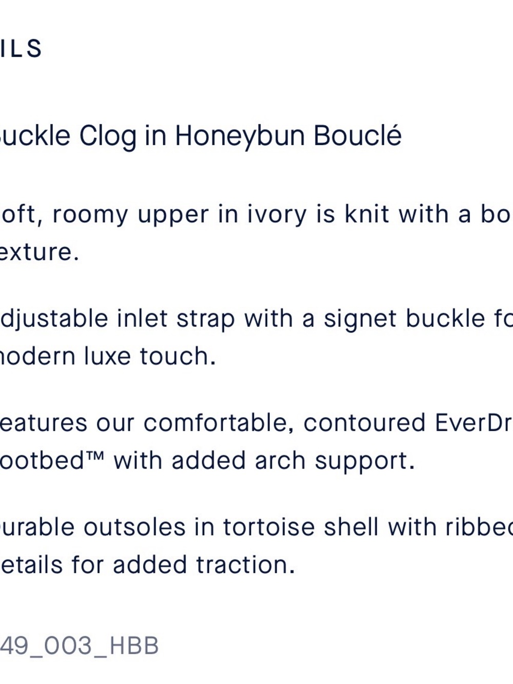 Rothy’s Buckle Clog in Honeybun Bouclé - Picture 6 of 10